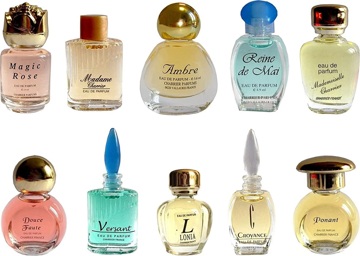 Charrier Franse Parfum Geschenkset - 10 Miniaturen - Geurengeschenkset 2 Charrier Franse Parfum Geschenkset - 10 Miniaturen - Geurengeschenkset - Afbeelding 2