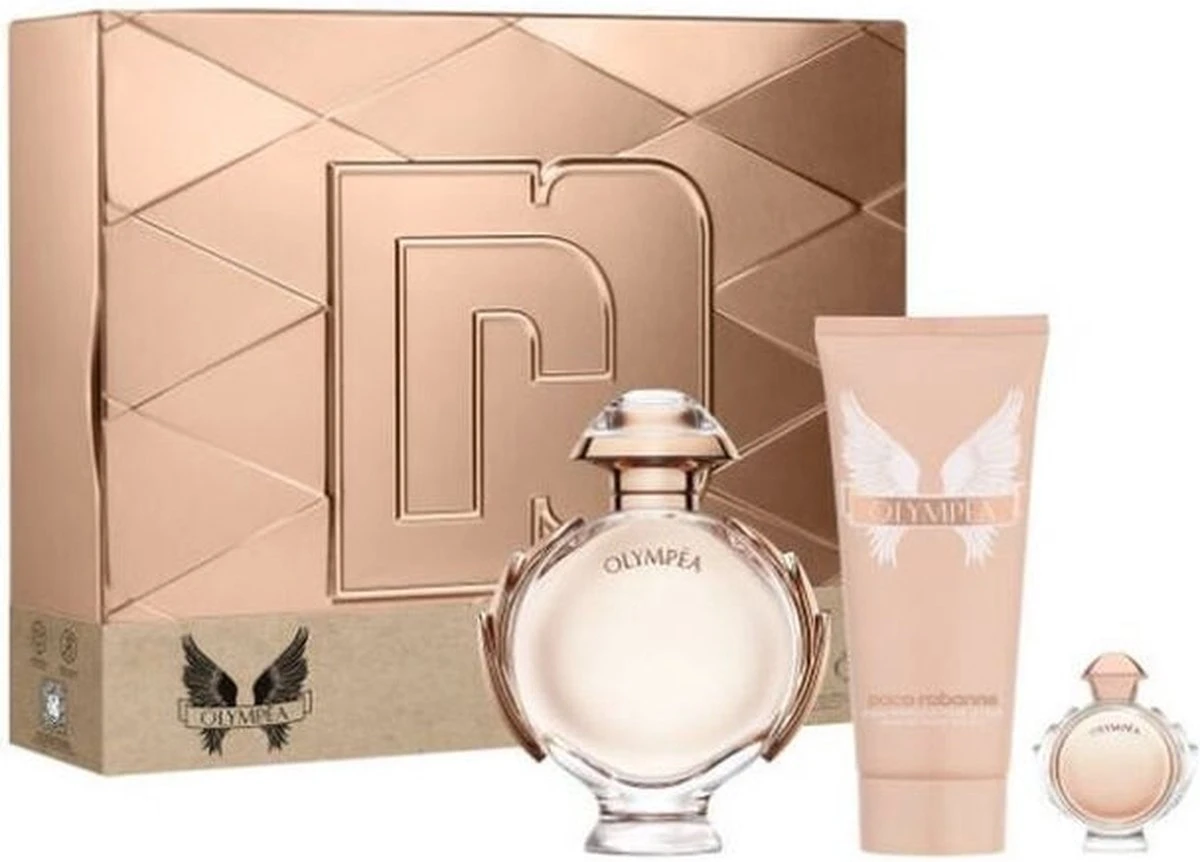 Paco Rabanne Olympéa Eau De Parfum Spray 80ml Set 3 Pieces + Body Lotion 100ml - EDp Mini 6 Ml 1 Paco Rabanne Olympéa Eau De Parfum Spray 80ml Set 3 Pieces + Body Lotion 100ml - EDp Mini 6 Ml