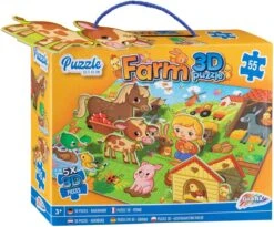 Grafix 3d Vloerpuzzel Boerderij, 55st.